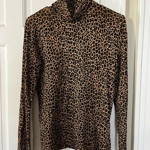 J Crew leopard  Turtleneck